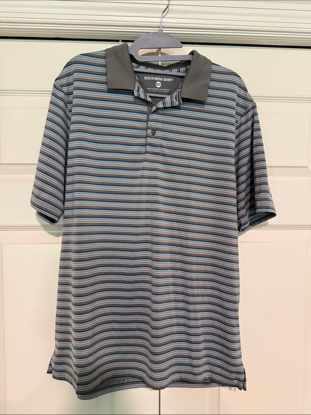 Southern Shirt Men's Gray & Blue Striped Polo